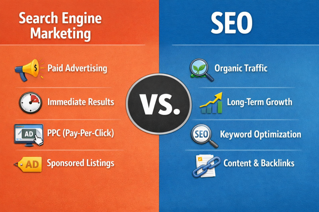 Search Engine Marketing Vs SEO Services